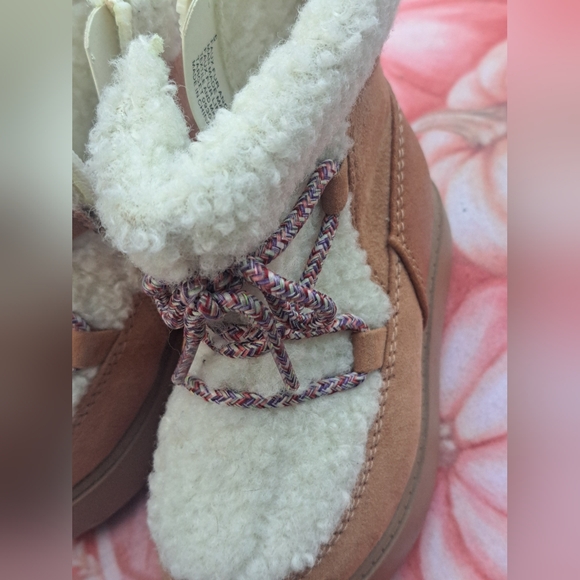 Faux Fur Kids Winter Brown Boots Size 6 - Picture 6 of 8